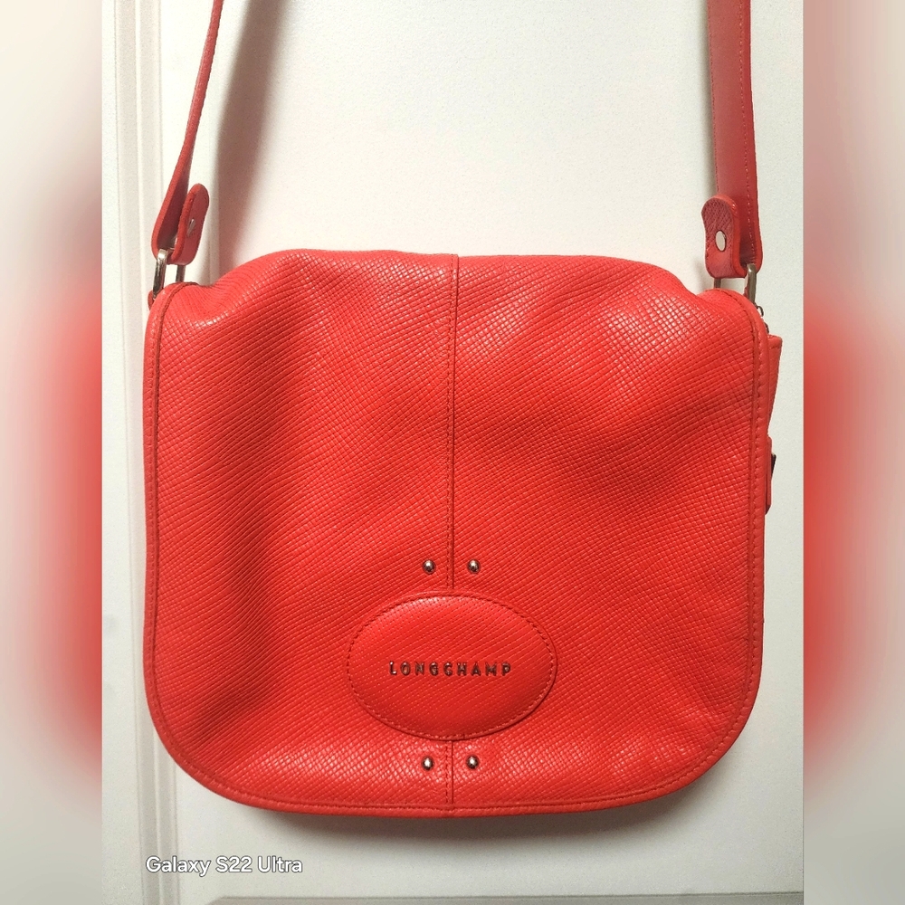 Longchamp Vibrant Red Crossbody Bag